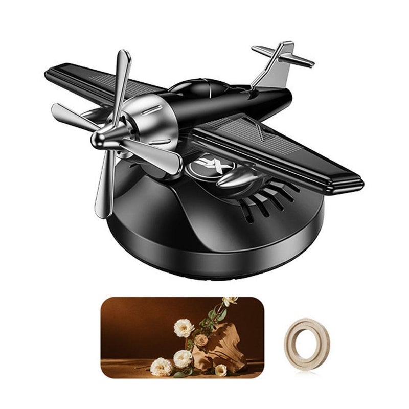 Solar-powered rotating airplane car air freshener/car perfume holder/ornament wholesale